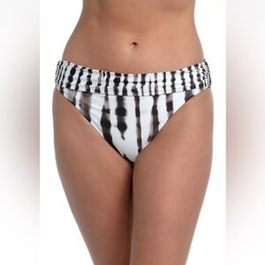 La Blanca Women Shirred Band Hipster Bikini Bottom New With Liner Size 6